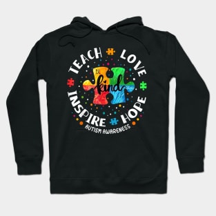 Autism Awareness Teacher Teach Hope Love Inspire Hoodie